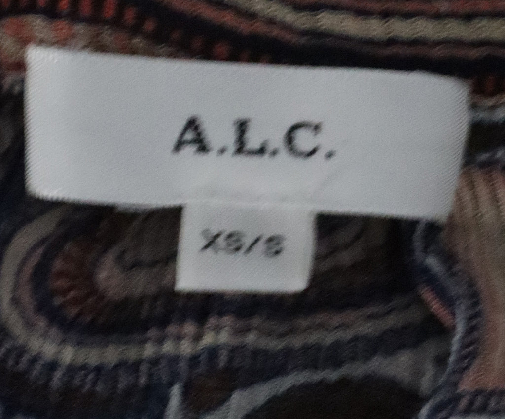 A.L.C. Brown Print Top 3