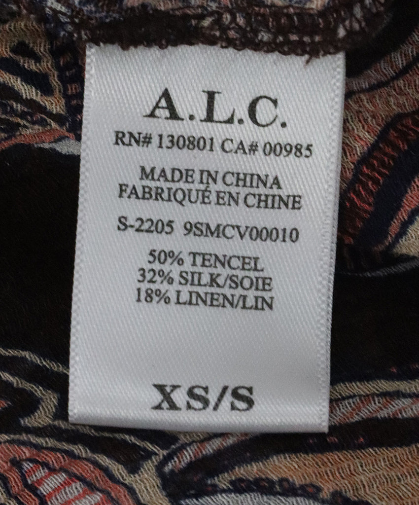 A.L.C. Brown Print Top 4