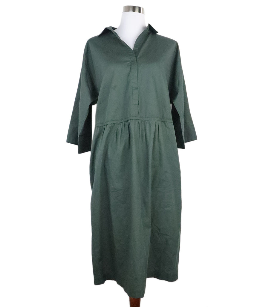 Akris Dark Green Cotton Dress 