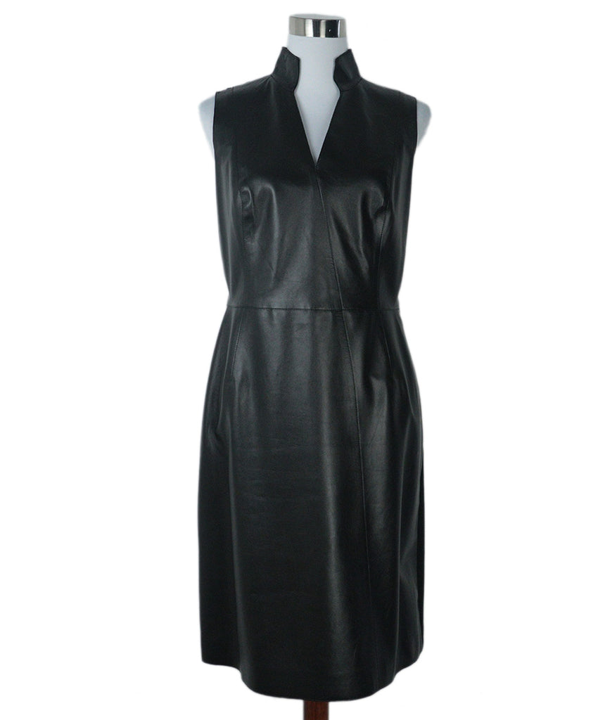 Akris Punto Black Faux Leather Dress 