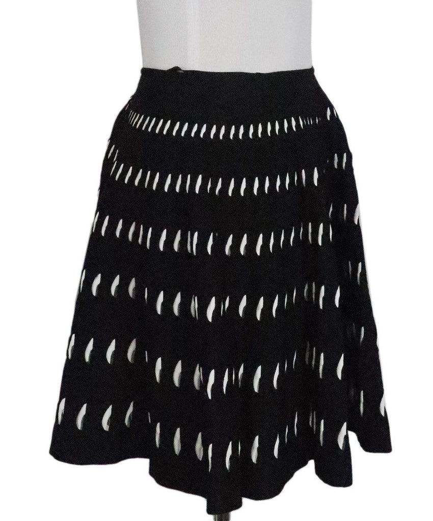 Alaia Black & White Spandex Skirt sz 0 - Michael's Consignment NYC