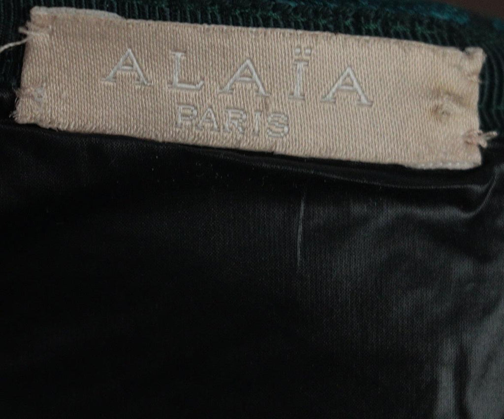 Alaia Black & Teal Wool Skirt 3