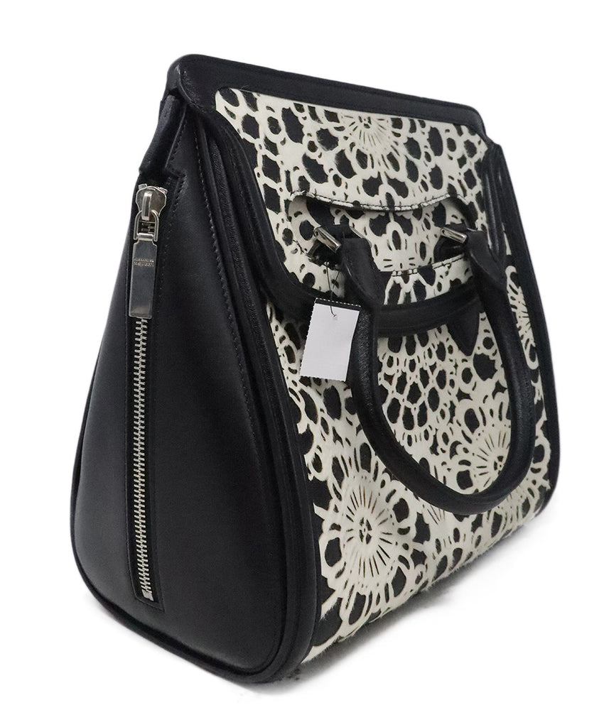 Alexander McQueen B&W Cutwork Satchel 1