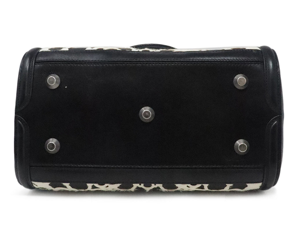 Alexander McQueen B&W Cutwork Satchel 3