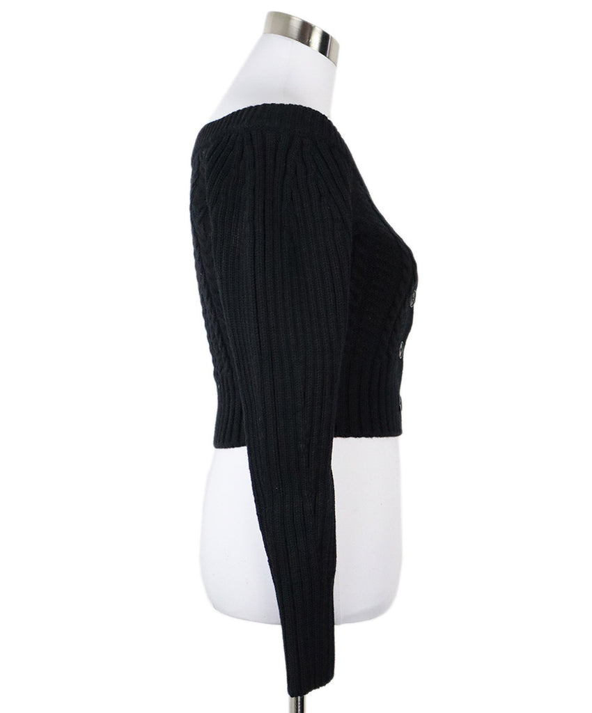 Alexander McQueen Black Wool Cardigan 1