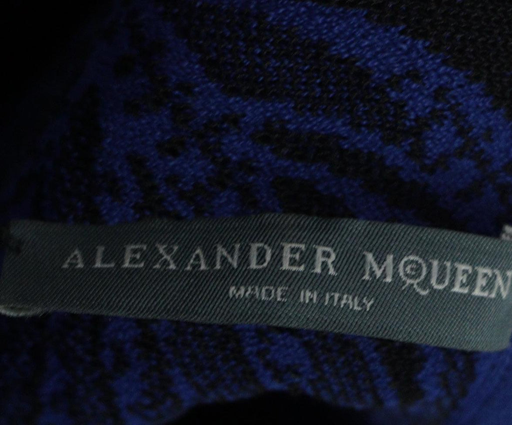 Alexander McQueen Blue & Black Wool Dress 3