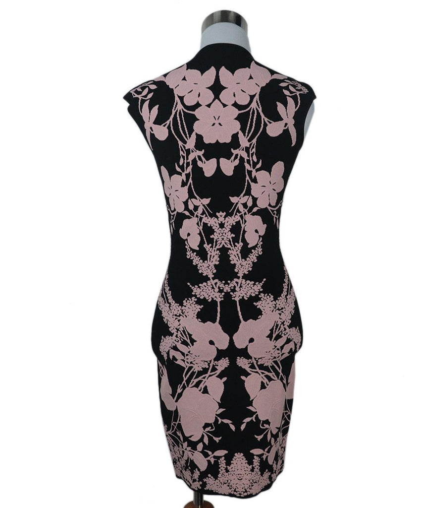 Alexander McQueen Black & Pink Floral Print Dress 2