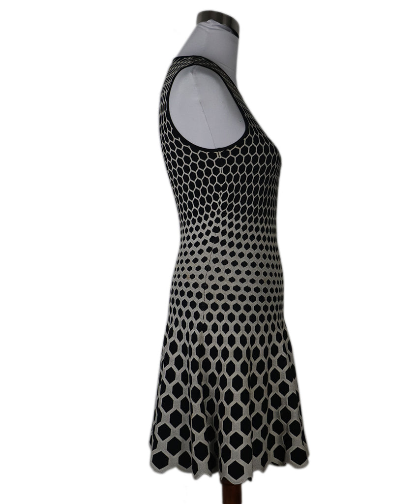 Alexander McQueen Dress Black White Print Viscose 1