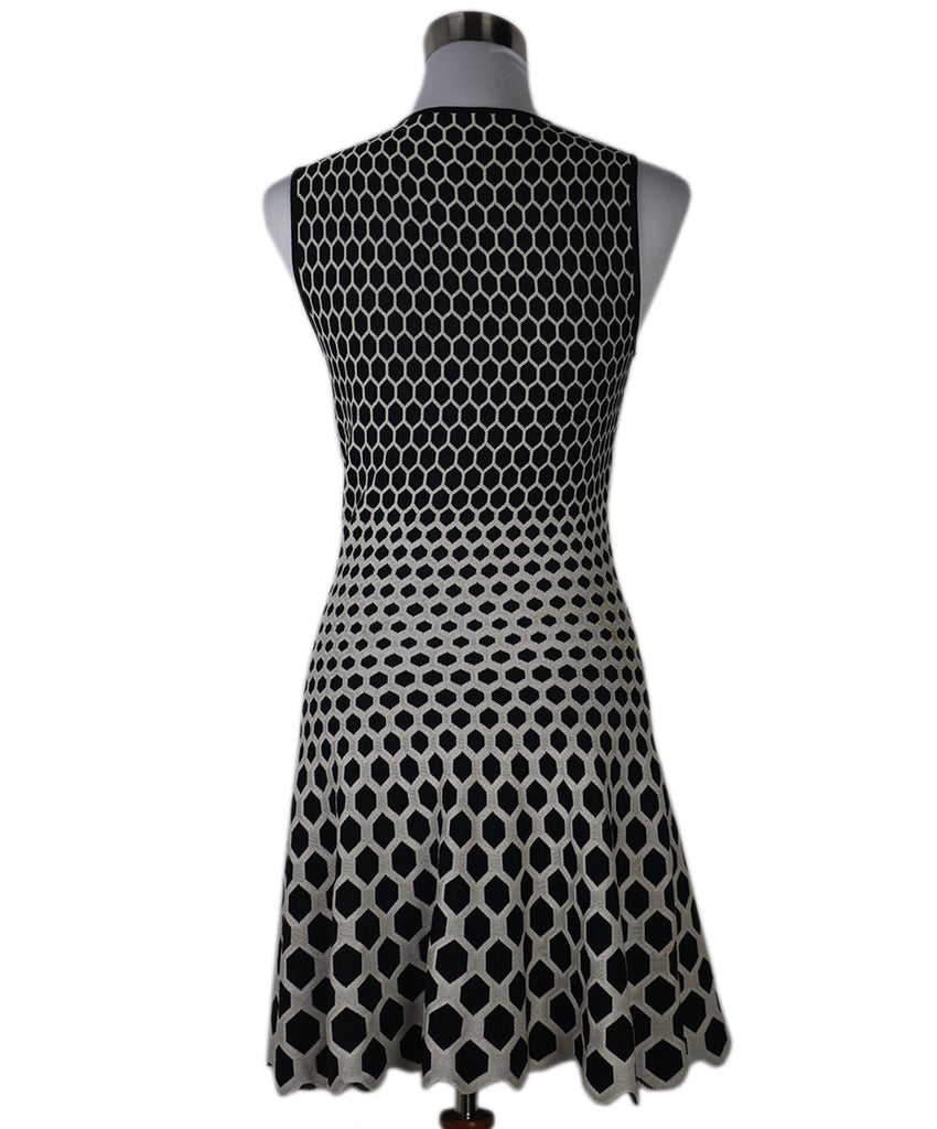 Alexander McQueen Dress Black White Print Viscose 2