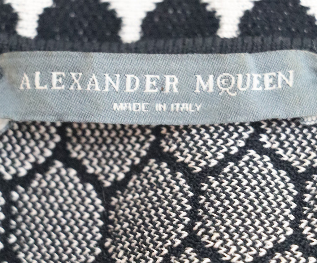 Alexander McQueen Dress Black White Print Viscose 3