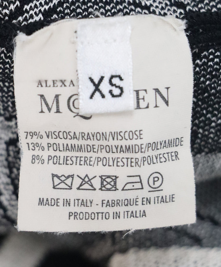 Alexander McQueen Dress Black White Print Viscose 4