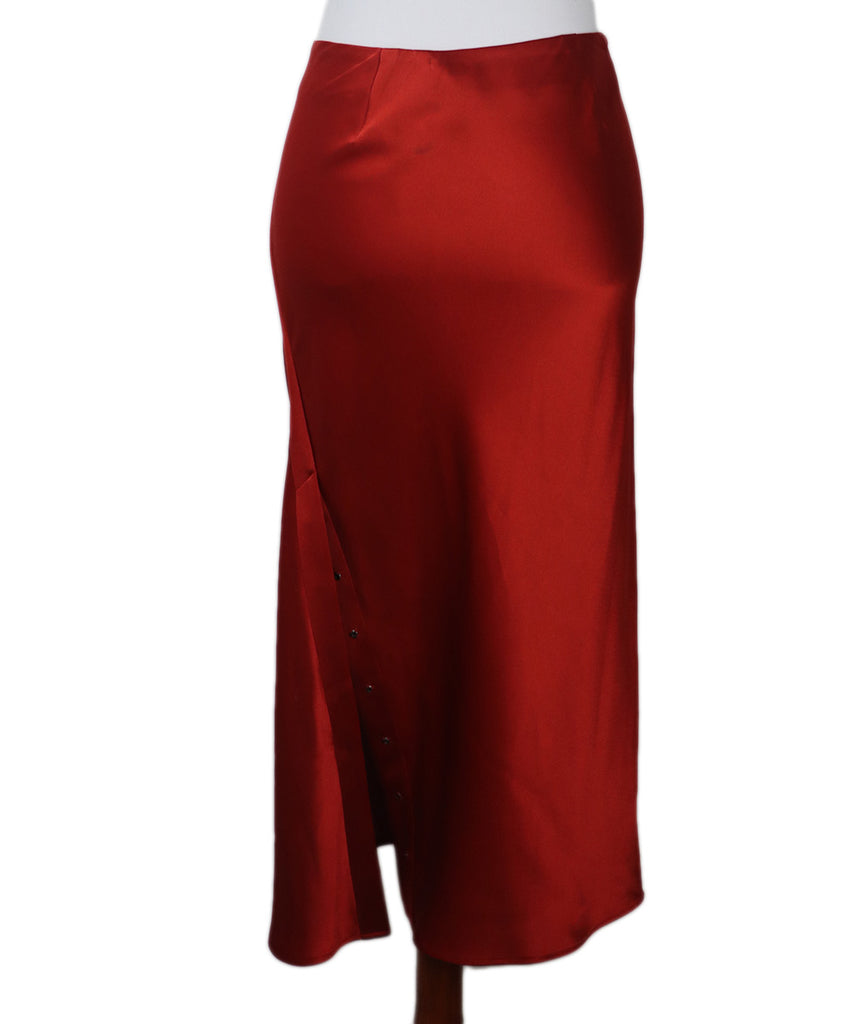 Alexander Wang Red Silk Skirt 2