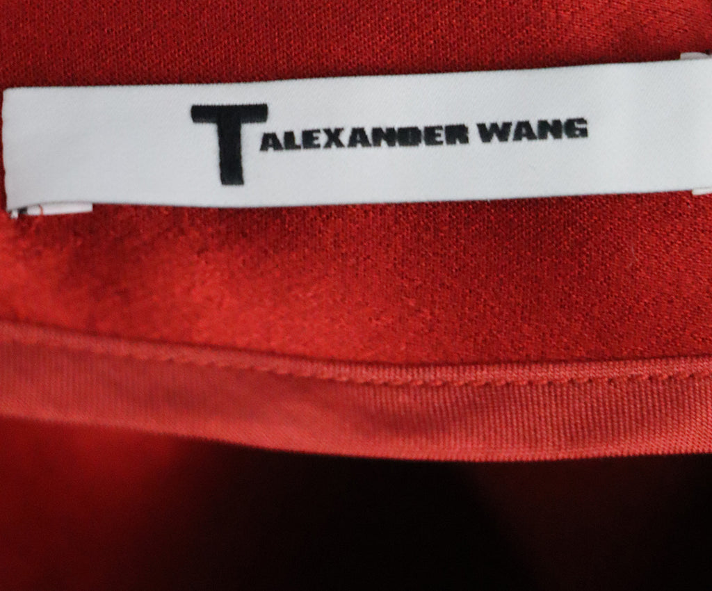 Alexander Wang Red Silk Skirt 3