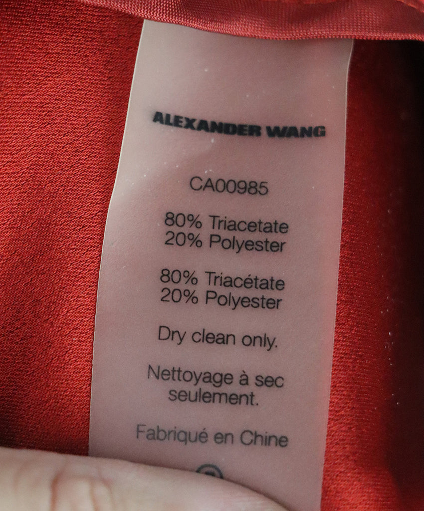 Alexander Wang Red Silk Skirt 4