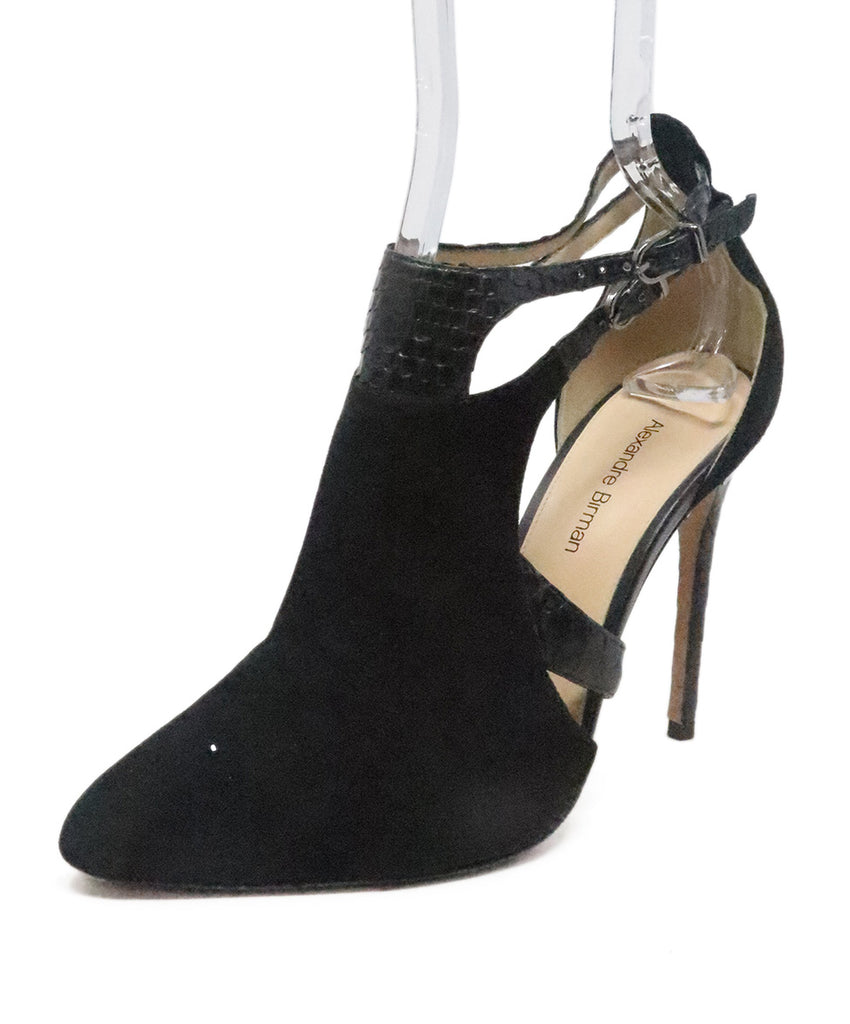 Alexandre Birman Black Suede & Leather Heels 