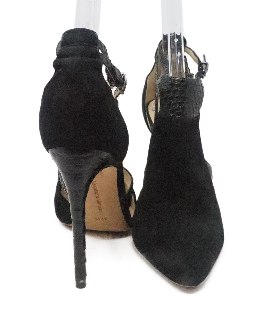 Alexandre Birman Black Suede & Leather Heels 2