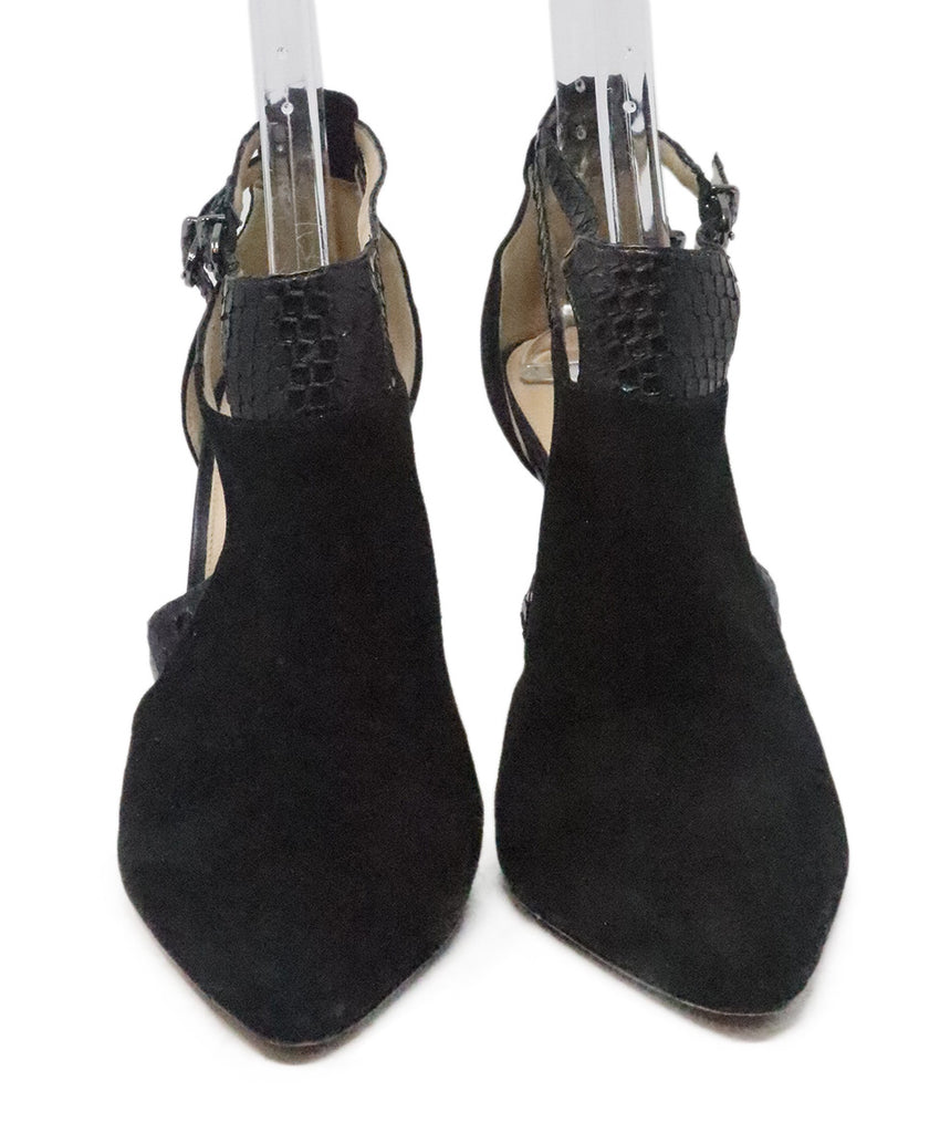 Alexandre Birman Black Suede & Leather Heels 3