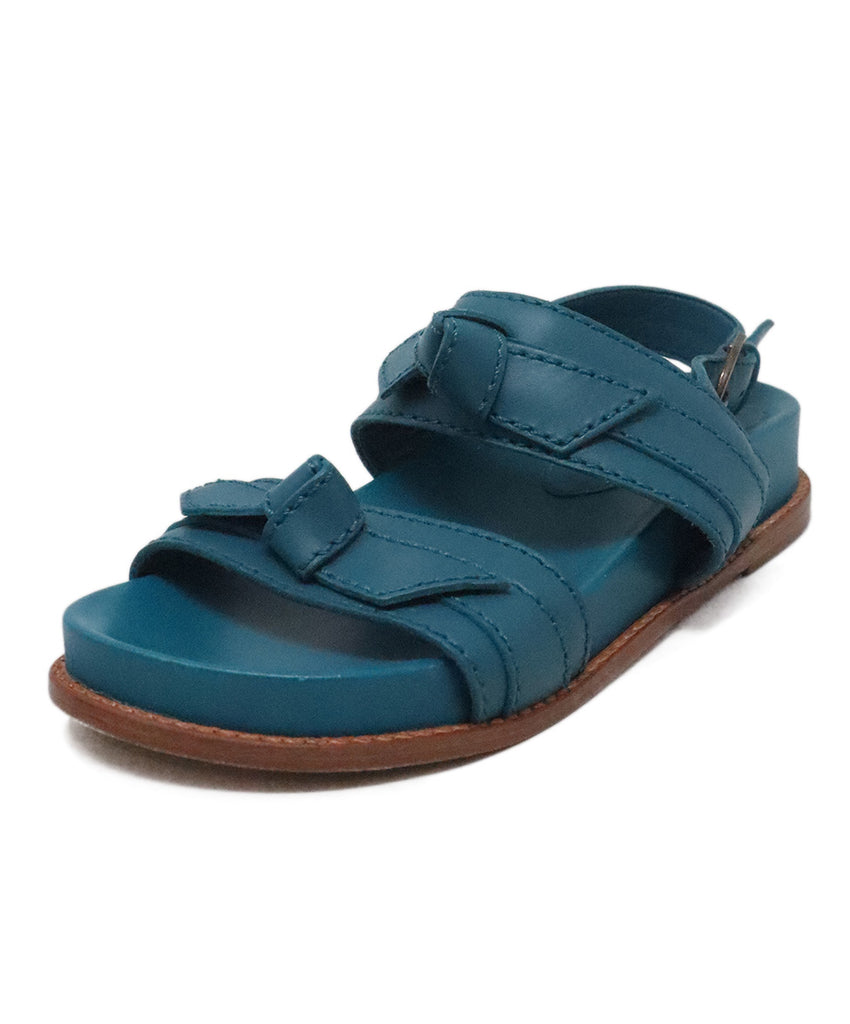 Alexandre Birman Teal Leather Sandals 