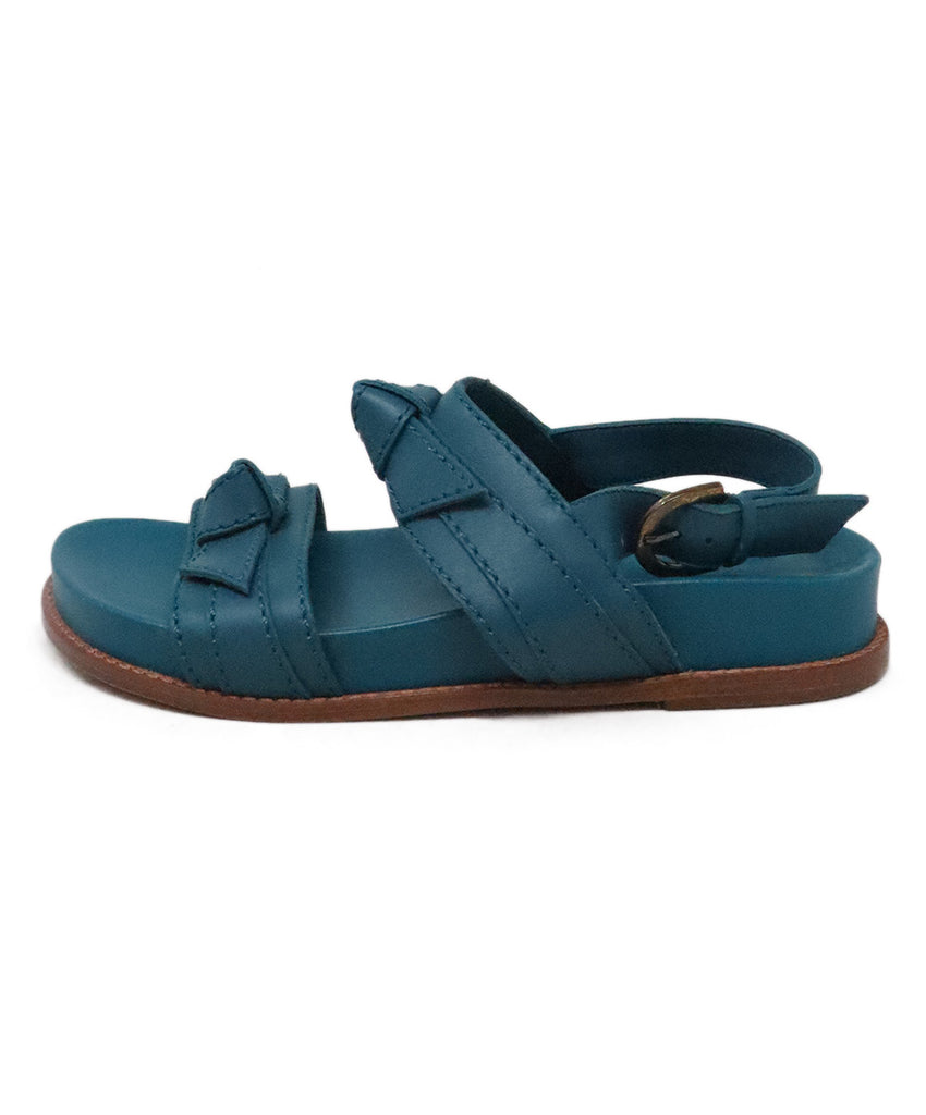 Alexandre Birman Teal Leather Sandals 1