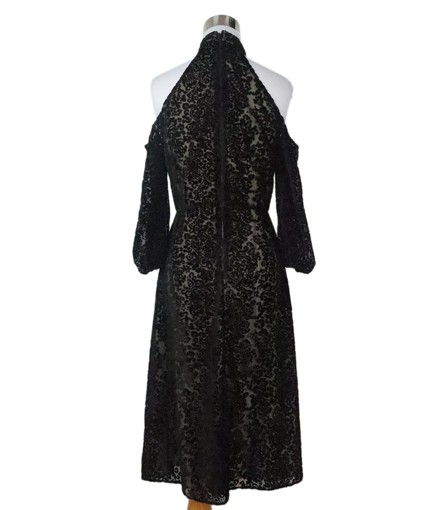 Alice + Olivia Black Cut Velvet Dress 2