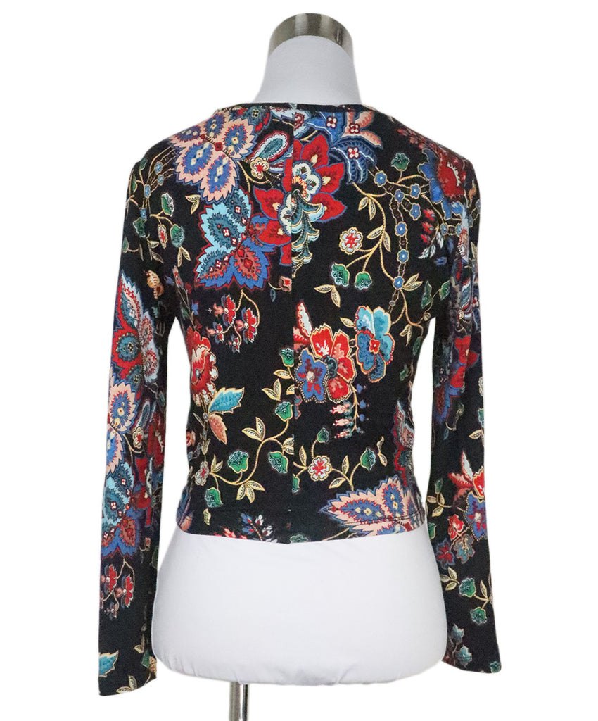 Alice + Olivia Black & Multicolor Print Top 2