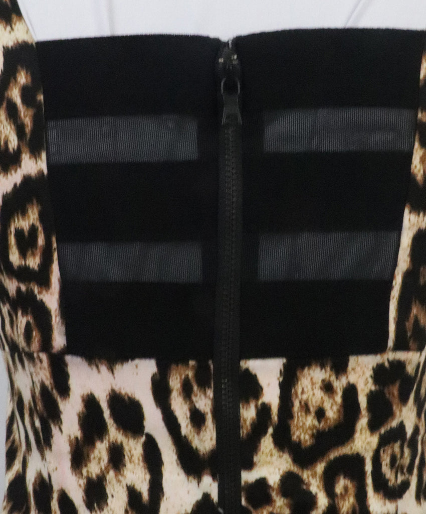 Alice + Olivia Brown Animal Print Dress 5