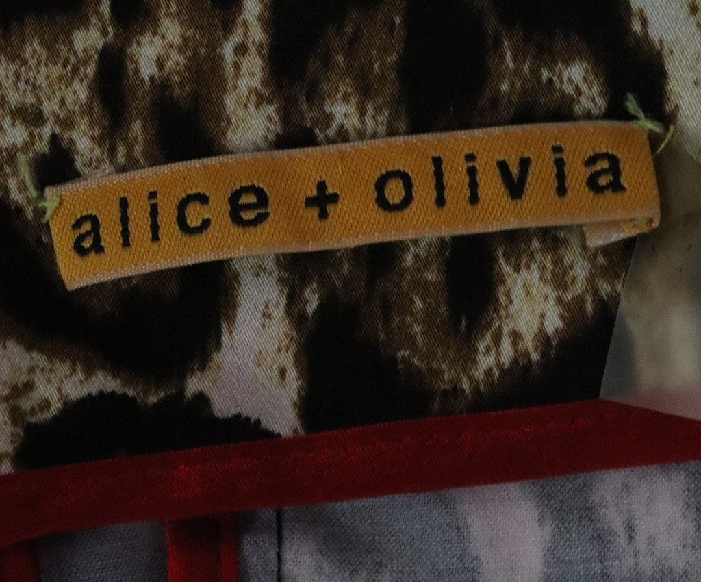 Alice + Olivia Brown Animal Print Dress 3