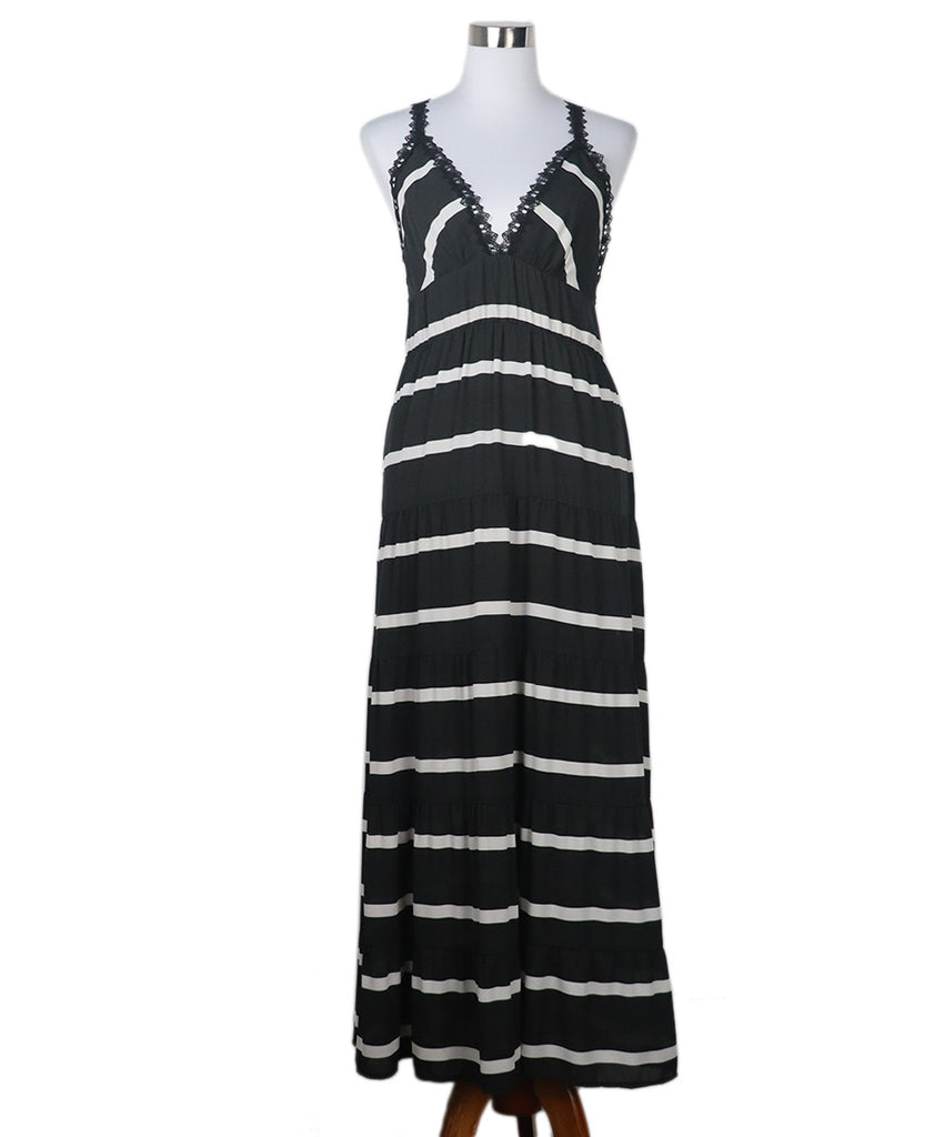 Alice + Olivia Brown & White Maxi Dress 