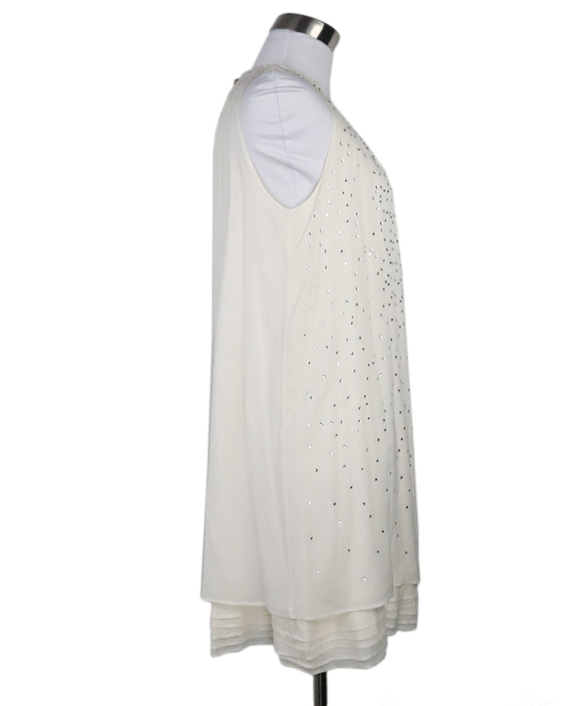 Alice + Olivia Ivory Silk Rhinestone Dress 1