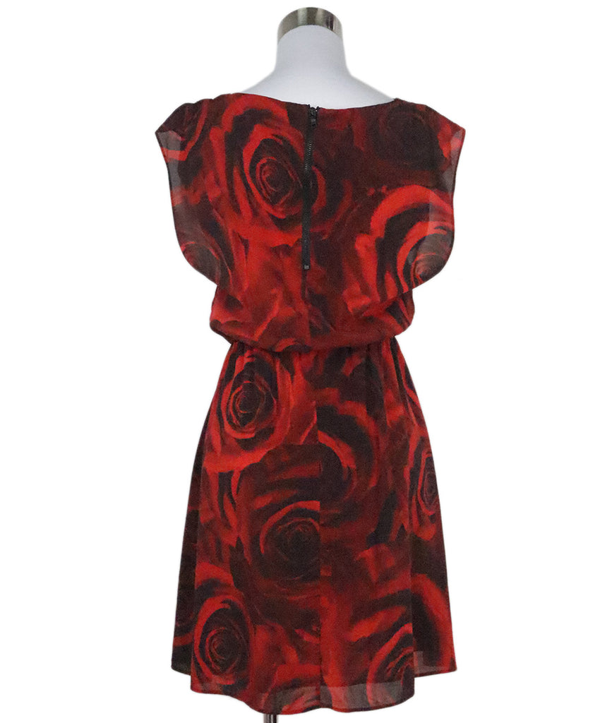 Alice + Olivia Red Floral Silk Dress 2