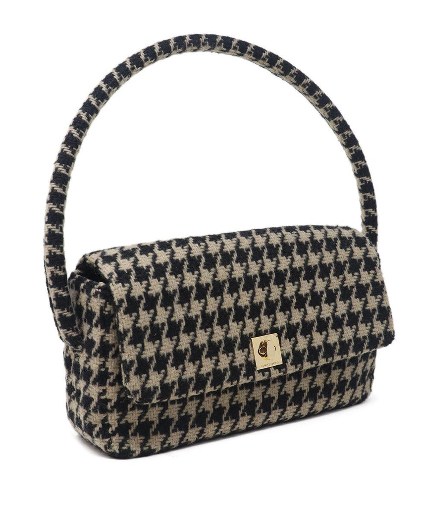 Annie Bing Beige & Black Houndstooth Shoulder Bag 1