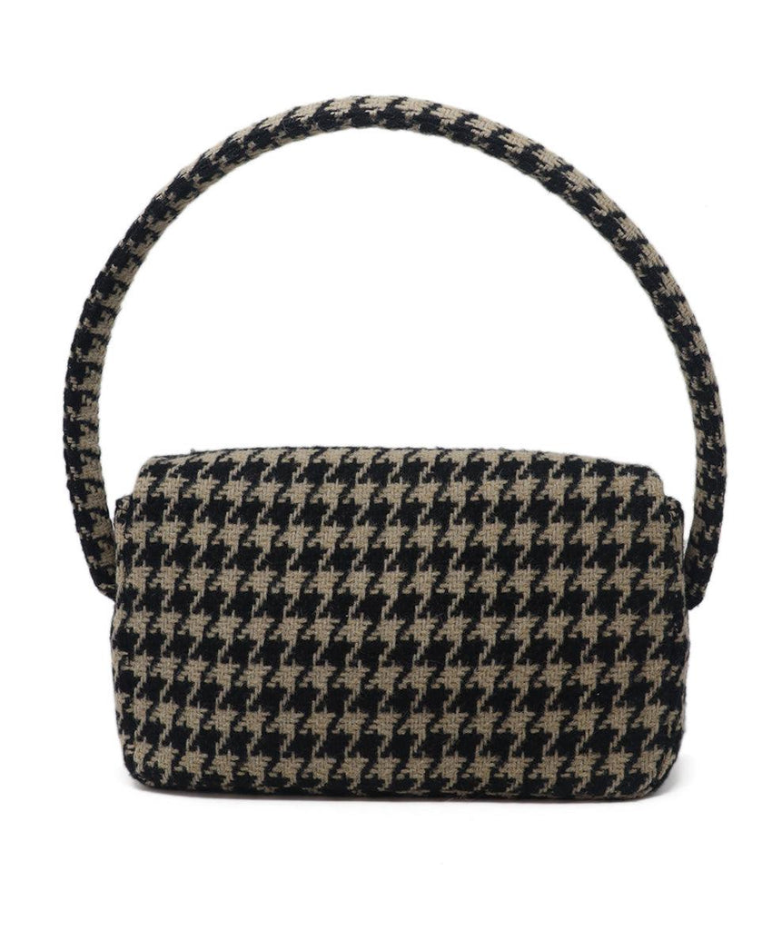 Annie Bing Beige & Black Houndstooth Shoulder Bag 2