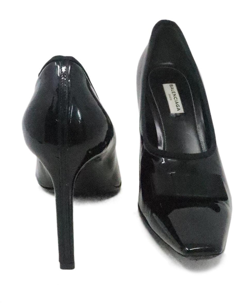 Balenciaga Black Patent Leather Bow Heels 2