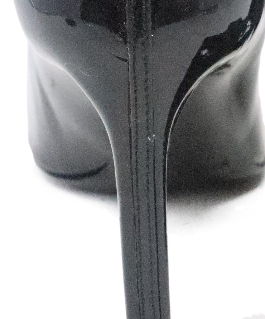 Balenciaga Black Patent Leather Bow Heels 6