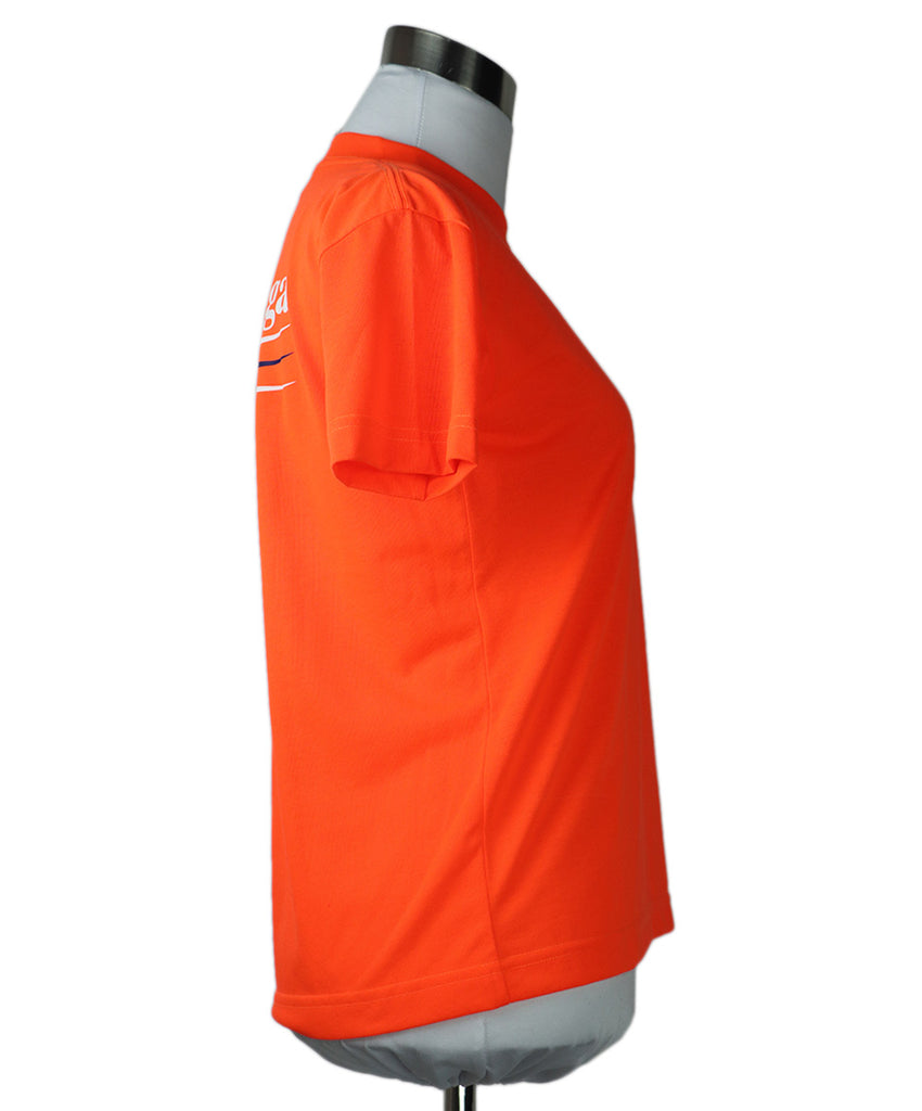 Balenciaga Orange Cotton T-Shirt 1