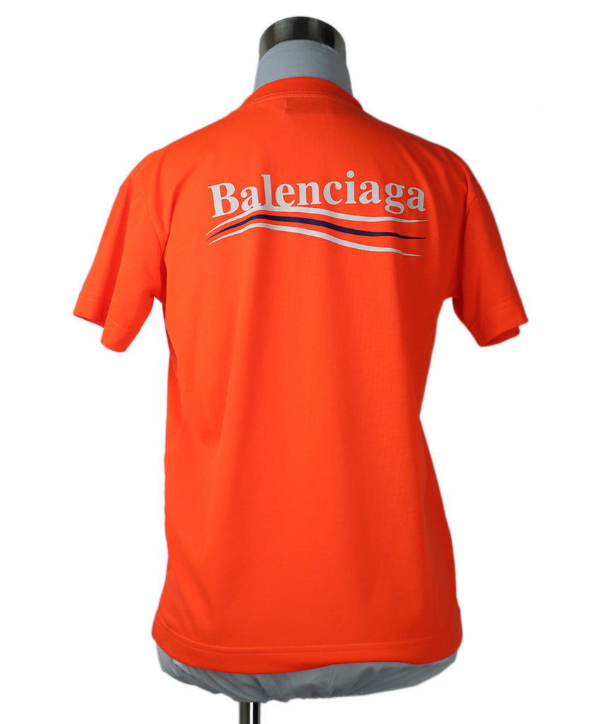 Balenciaga Orange Cotton T-Shirt 2