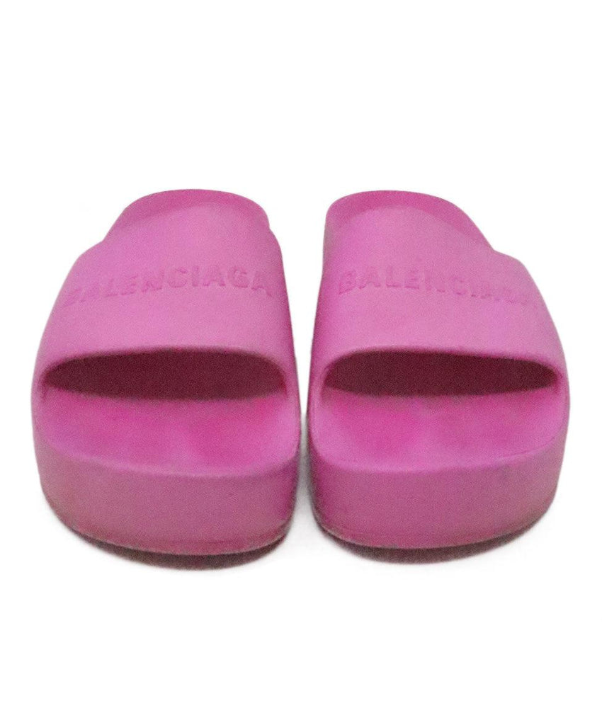 Balenciaga Pink Rubber Platform Sandals sz 10 - Michael's Consignment NYC