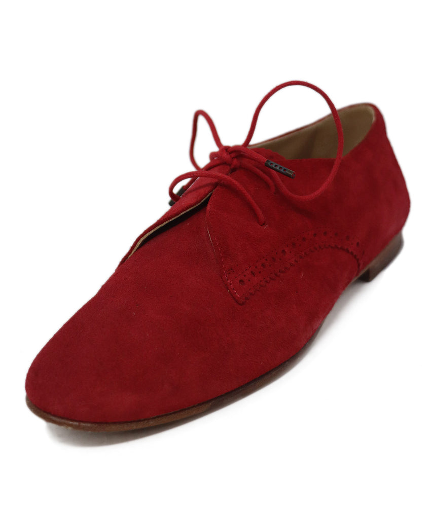 Balenciaga Red Suede Spectator Oxfords 