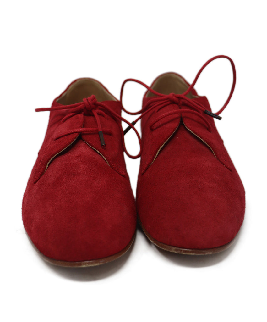 Balenciaga Red Suede Spectator Oxfords 3