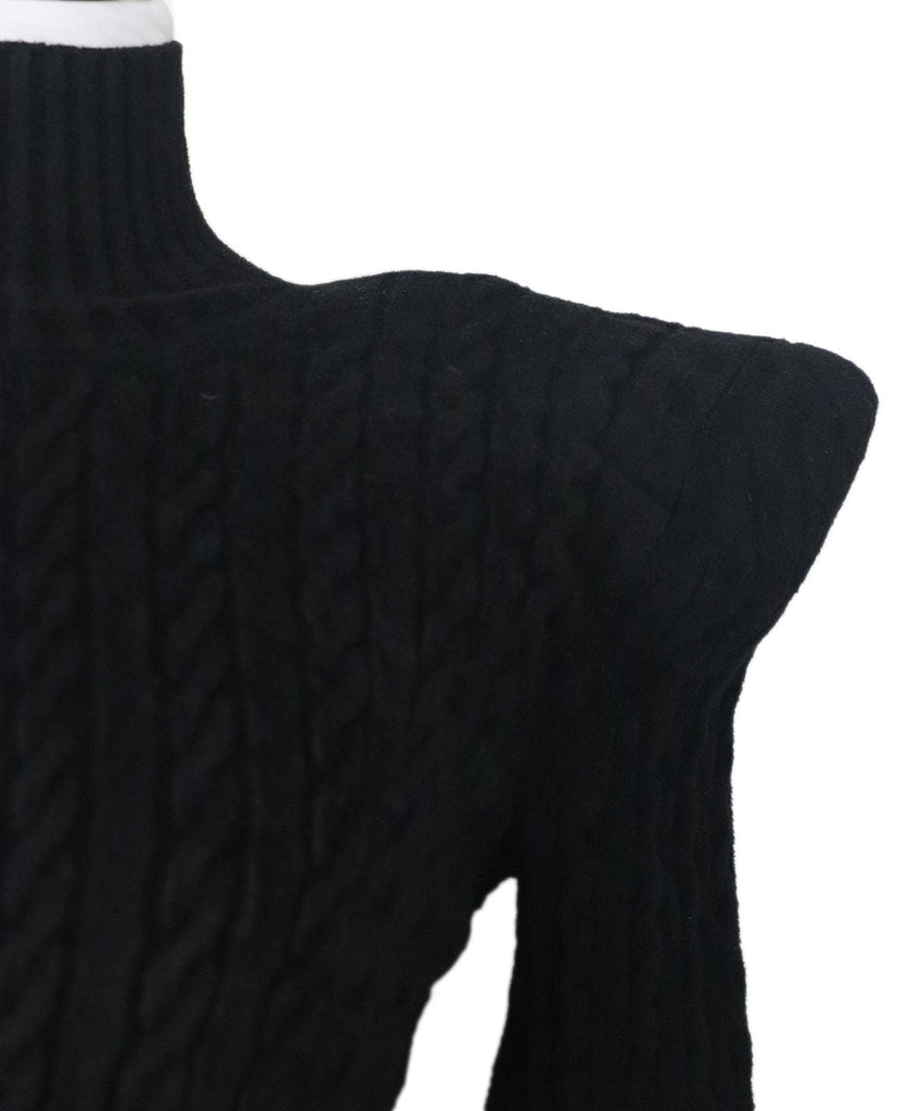 Balenciaga Black Cableknit Viscose Polyamide Sweater 6