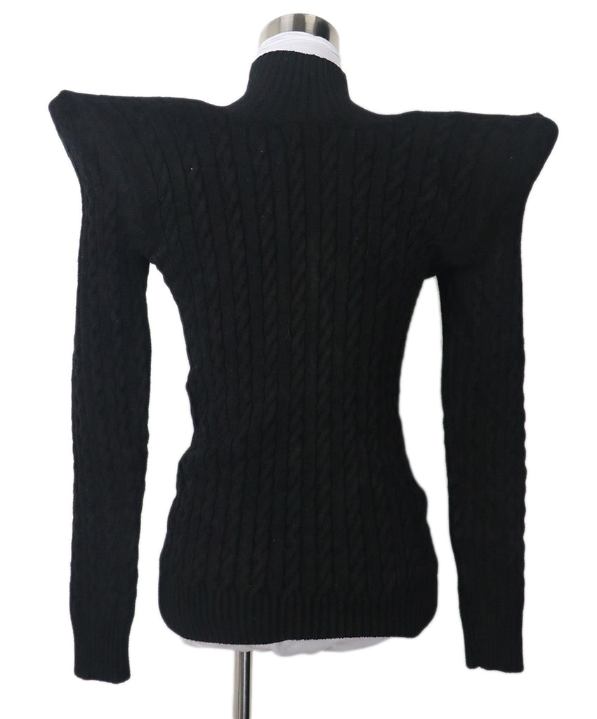 Balenciaga Black Cableknit Viscose Polyamide Sweater 2