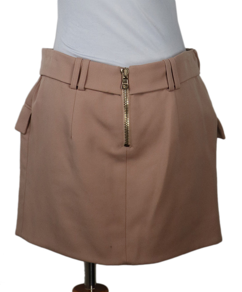 Balmain Mini Skirt Pink Pale Wool 2