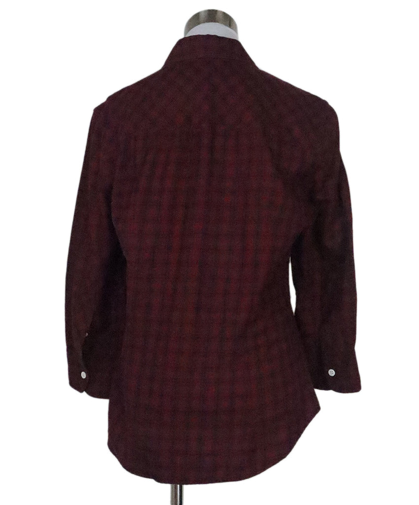 Band Of Outsiders Red Plaid Flannel Shirt 2