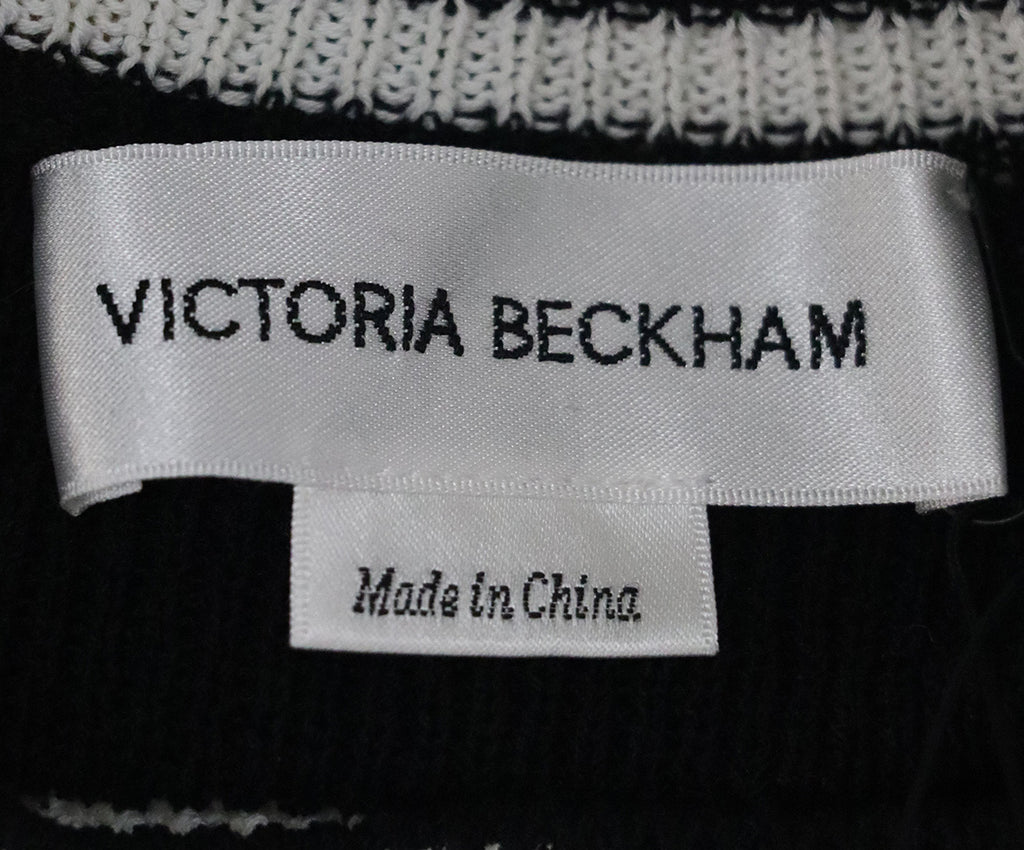 Beckham Sweater Crewneck Black White Cotton 3