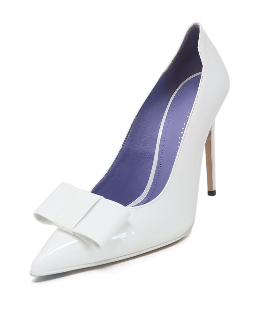 Beckham White Patent Leather Heels 