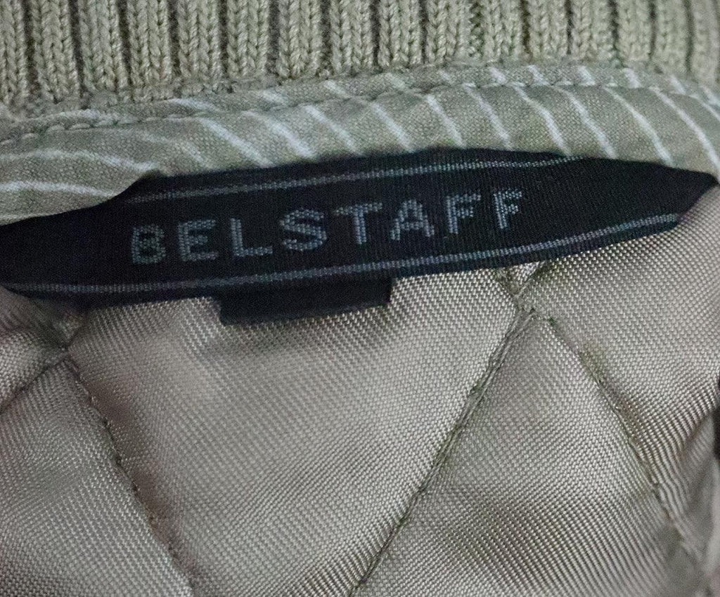 Belstaff Taupe & White Striped Vest 3