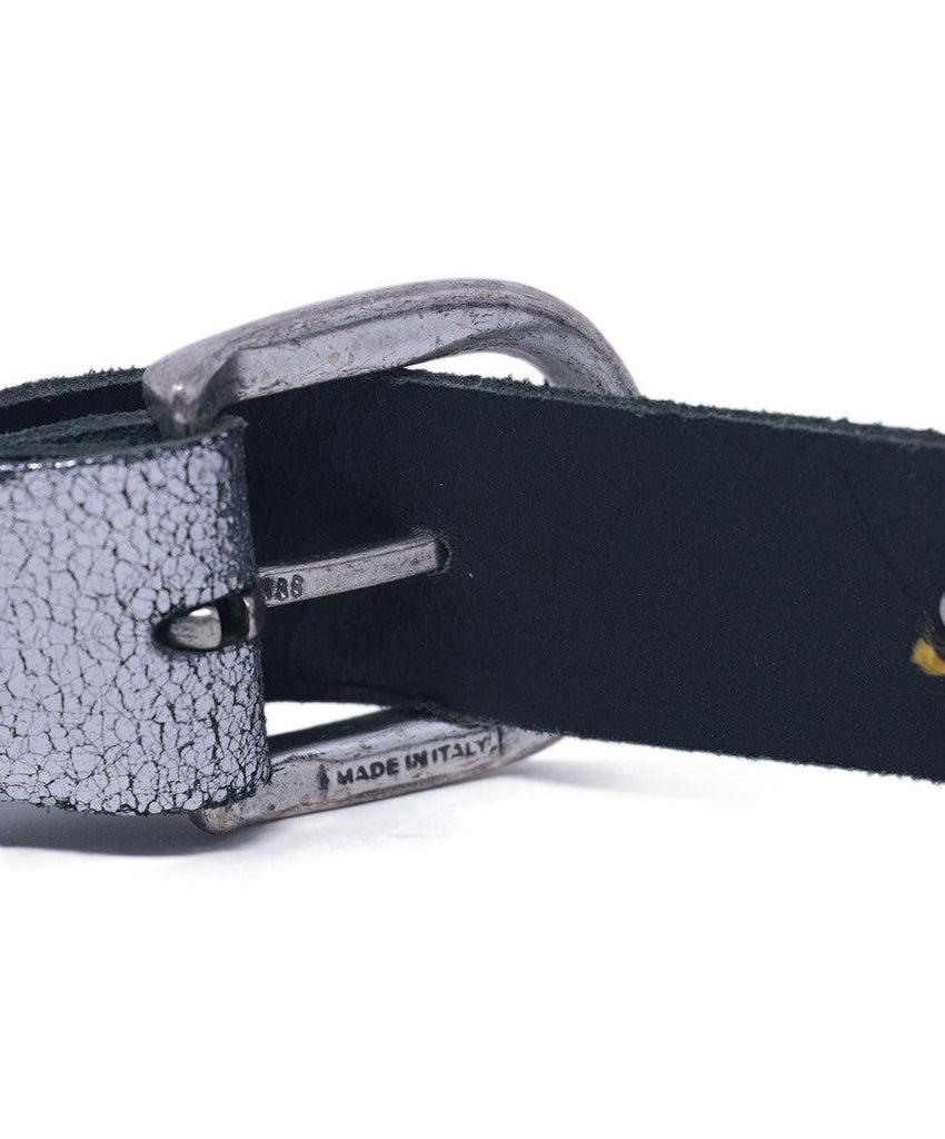 Silver Emroidered Metallic Belt 2