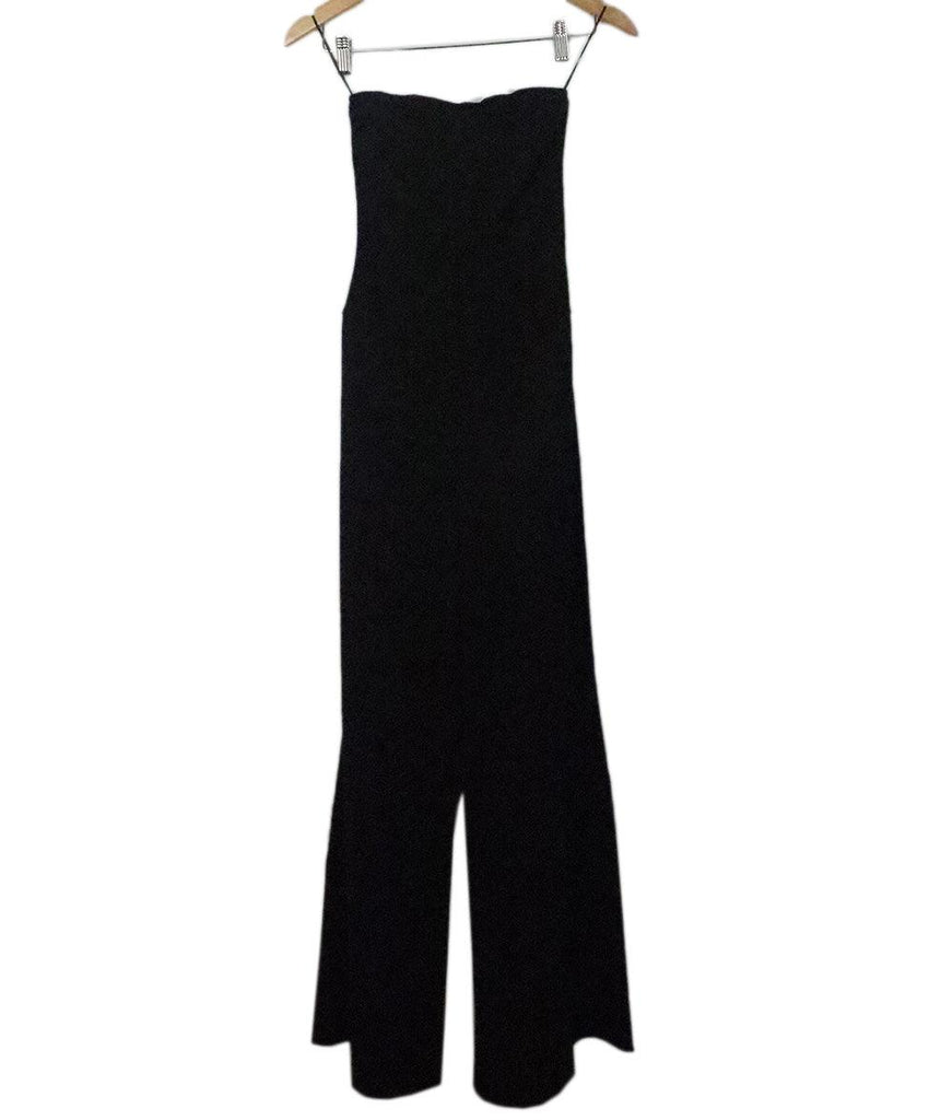 Black Cashmere & Silk Strapless Jumpsuit 