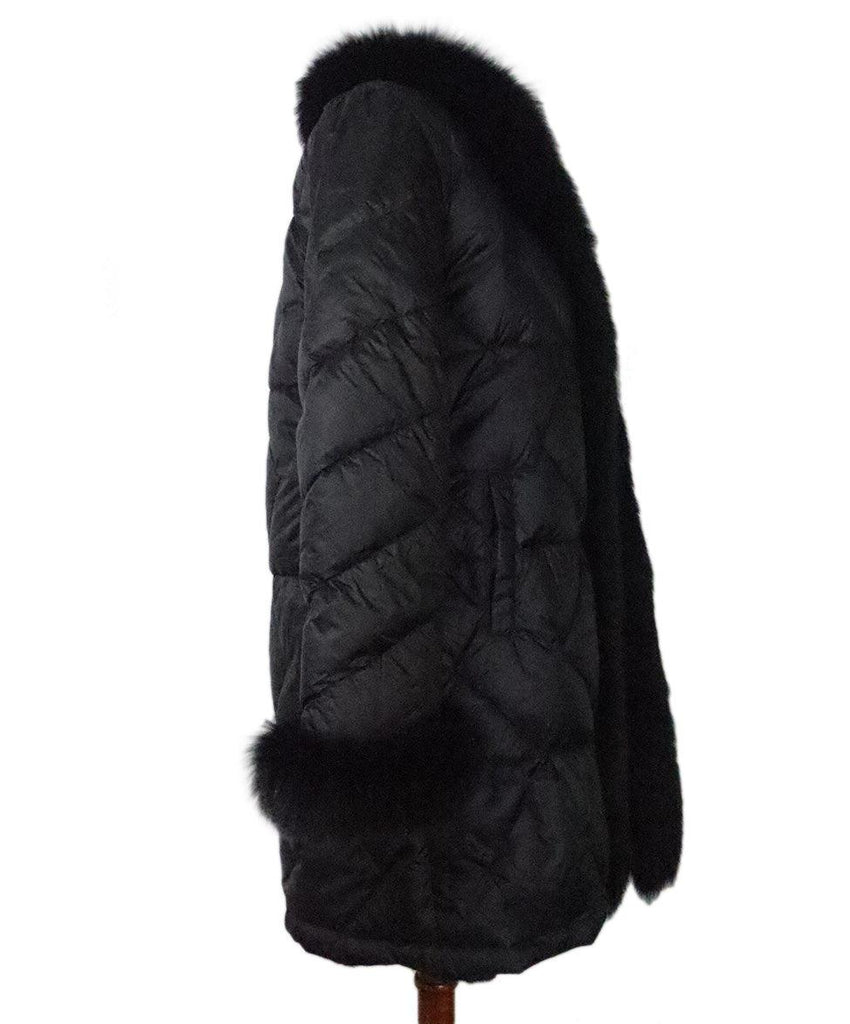 Blueduck Reversible Black Nylon & Rabbit Coat 2