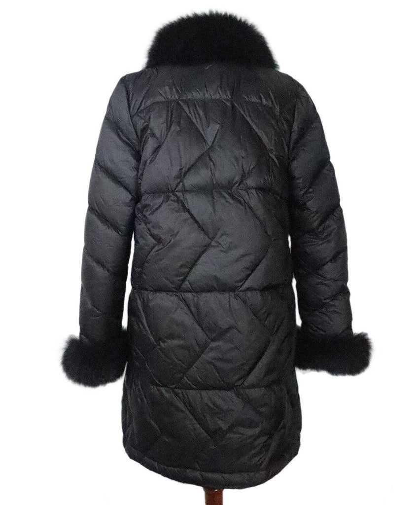 Blueduck Reversible Black Nylon & Rabbit Coat 3